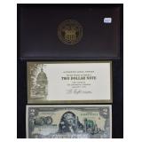 Texas Statehood Colorized UNC $2 Banknote