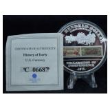 1875 $100 Dollar .999 Silver CLAD Proof Coin