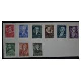 Belgium Near Mint Stamp Set; Postal History, Phila