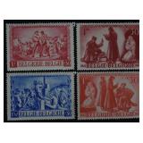 Belgium Near Mint Stamp Set; Postal History, Phila