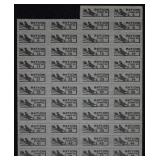 WWII U.S. Rations; Fighter Plane; Near Full Sheet