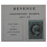 1871-75 U.S. Revenue Stamps, Postal, Philatelic