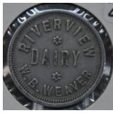 Riverview Dairy Knoxville, TN 1 Quart Milk Token