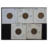 5 pcs. Indian Head Pennies