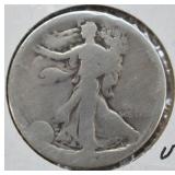 19-- D Walking Liberty Half Dollar