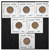 6 pcs. Indian Head Pennies