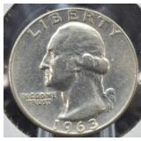 1963 D Silver Washington Quarter
