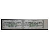 1861 Uncut Confederate $40 Bond Certificates