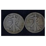 1940 & 1944 Walking Liberty Half Dollars