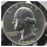 1964 Silver Washington Quarter