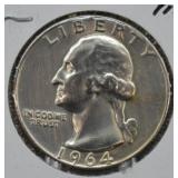 1964 D Silver Washington Quarter