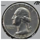 1964 Silver Washington Quarter