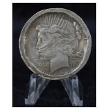 Hand Hammered Silver Peace Dollar Medallion