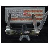 Case XX Flag Sheild 3-Blade Pocket Knife 6318