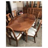 Oval Queen Anne Dining Table w/ 6 Matching Chairs