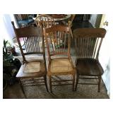 3 Different Vintage Dining Chairs