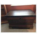 Early Primitive Pine Stone Carvers Tool Chest