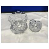 Waterford Heart Shaped Trinket Box & Heart Bowl