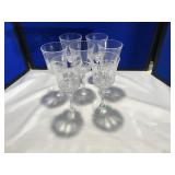 7 Pcs Matching Cut Crystal Stemware