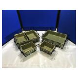 Temp-Tations Presentable Oven Ware Green Floral Se
