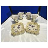 Set of 4 Capriware Plates & Coffee Cups