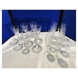 2 Sets of Stem Ware: Wine & Champagne