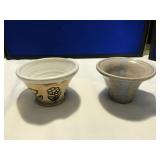 2 Handmade Pottery  Flower Pots
