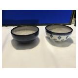 2 Small Pottery Bowls