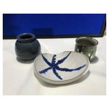 3 Small Pottery Items