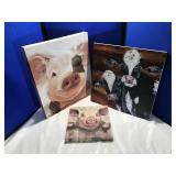 Farm House Decor: Cow & Pig