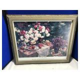 Print of Floral Scene by T. Williams