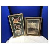 Angel Print & Boat Scene on Canvas
