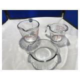 2 Measuring Cups & 1 Bowl by Anchor Hocking