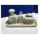 4 piece Set of hand painted Limoges China