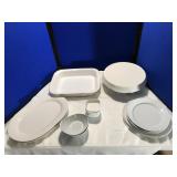 Selection of White Serving Dishes
