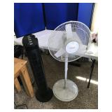 Tower Fan & Honeywell Standing Fan
