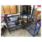 2 Origami Storage Collapsible Shelfs on Rollers