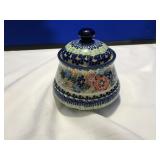 Hand Painted Pottery Hair Pin Bowl From Poland