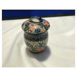 Hand Painted Pottery Hat Pins Dish From Poland