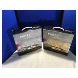 2 Brand New Set of 12 Silver & Gold Charger Plates