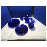 Set of 4 Cobalt Blue Dishes