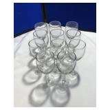 11 Clear Glass Wine Glasses