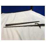 25.5" Bayonet w/ Wood/Brass handle & Metal Sheath