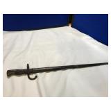 25.5" Bayonet w/ Wood/Brass handle & Metal Sheath