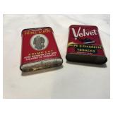 2 Tin Pipe / Cigarette Cans: Prince Albert & Velve
