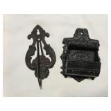 Cast-Iron G. Parker Matchstick Holder & Receipt Ke