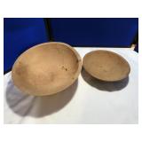 2 Wooden Mixing Bowls