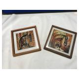 2 Hand Painted Tile From Israel
