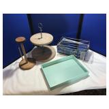 Selection of Make up Mirrors, Tray & Wooden Paper