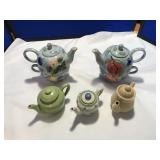 Handcrafted in China Mesa Tea Pot/Cup & 3 Small Te
